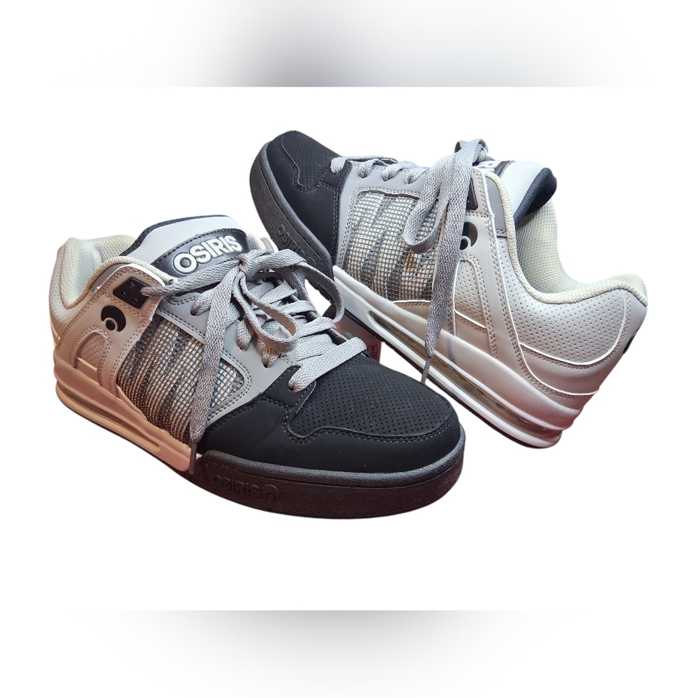 Osiris Pixel Skate Shoes Men's Size 11 Black Charcoal Grey Y2K Retro Style Chunk